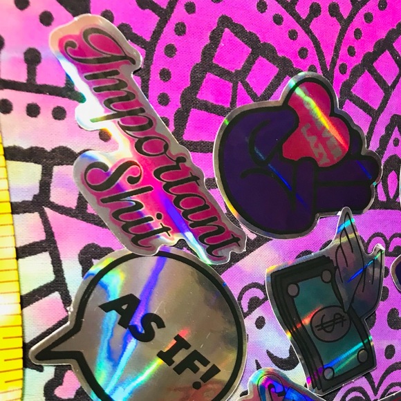 Important Shhh Metallic Prismatic Reflective Single Decor Sticker - Picture 6 of 14